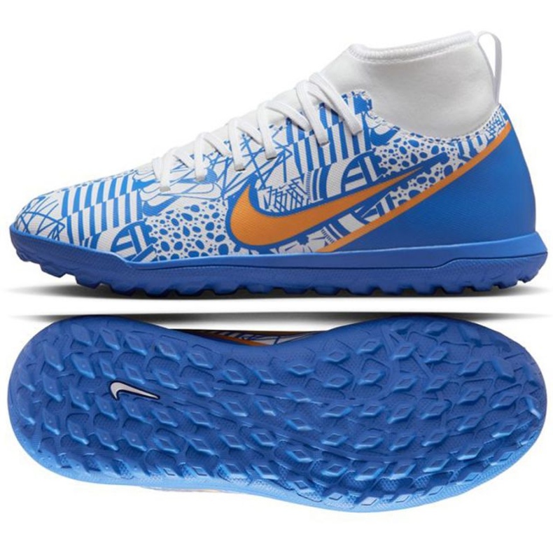 Kopačky Nike Zoom Mercurial Superfly 9 CR7 Tf Jr DQ5330 182 vícebarevný modrý