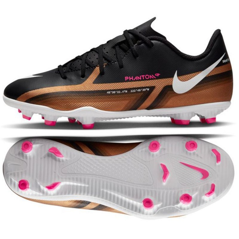 Kopačky Nike Phantom GT2 Club Qatar FG/MG Jr DR6058 810 hnědá, černá černá Kopačky Nike Phantom GT2 Club Qatar FG/MG Jr DR6058 810 hnědá, černá černá