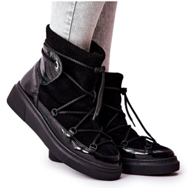 FILIPCZYK Izolované semišové boty Snow Boots černý