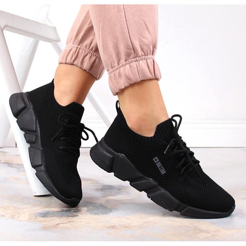 Dámské černé sportovní boty Big Star JJ274269 černá