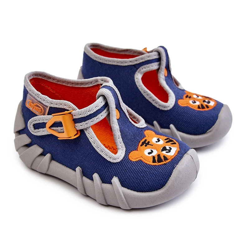 BEFADO S.A. Boty Pantofle Befado Tiger 110P462 Navy námořnická modrá