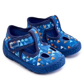 BEFADO S.A. Boty Pantofle Befado Triangles 533P023 Modré modrý BEFADO S.A. Boty Pantofle Befado Triangles 533P023 Modré modrý