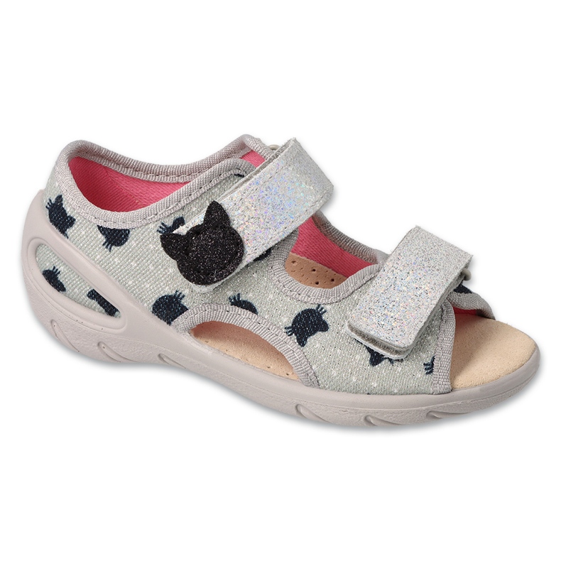Dětské boty Befado pu 065X176 stříbrný šedá