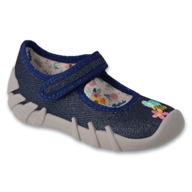 Dětské pantofle Befado 109N253 Navy-Silver modrý