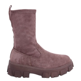 Ploché semišové boty Phyllis Khaki béžový Ploché semišové boty Phyllis Khaki béžový