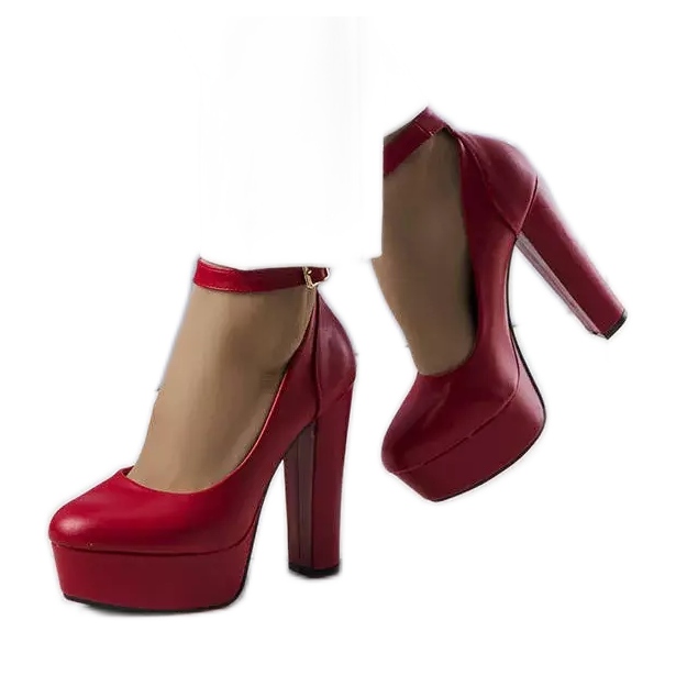 PA1 Červené lodičky na vysokém podpatku značky Adela