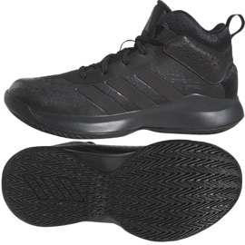 Basketbalové boty Adidas Cross Em Up 5 K Wide GX4694 černý černý