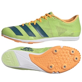 Spike boty adidas Distancestar M GY0947 pomerančový zelený