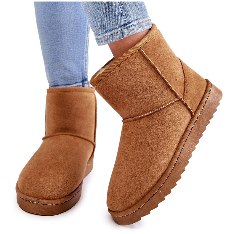 FR1 Dámské teplé sněhule světle hnědé Virgina hnědý