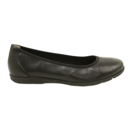 Pohodlné kožené balerínky Caprice 22150-20 022 Black nappa černý