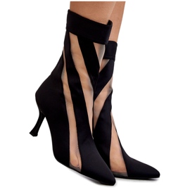 PS2 Módní dámské kozačky na vysokém podpatku černá Deyna PS2 Módní dámské kozačky na vysokém podpatku černá Deyna