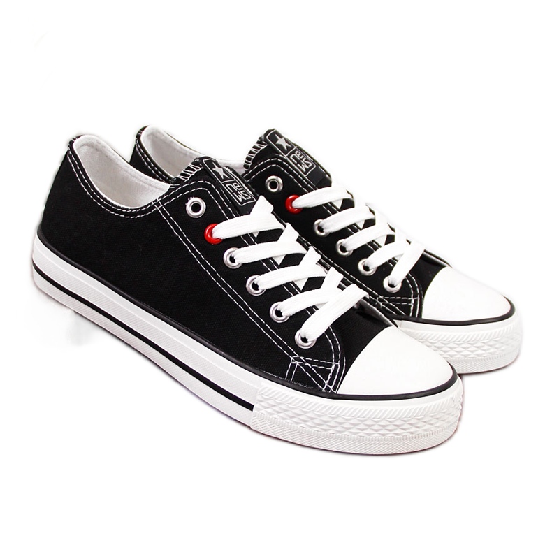 News Černé textilní nízké tenisky NOVINKA černá