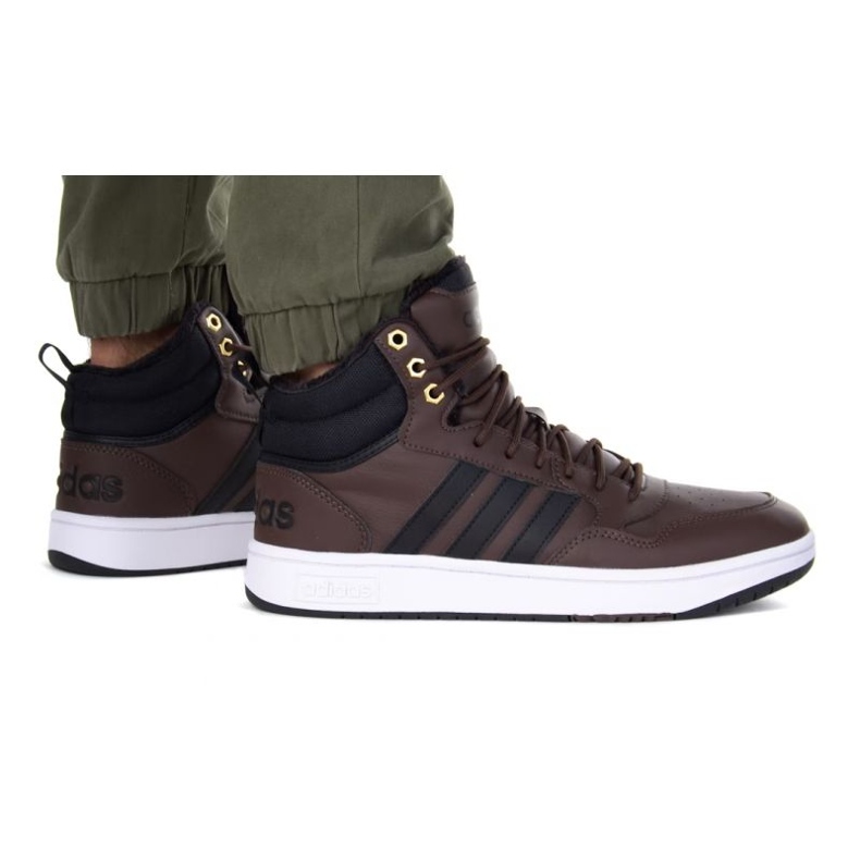 Boty adidas Hoops 3.0 Mid Wtr M GZ6680 hnědý