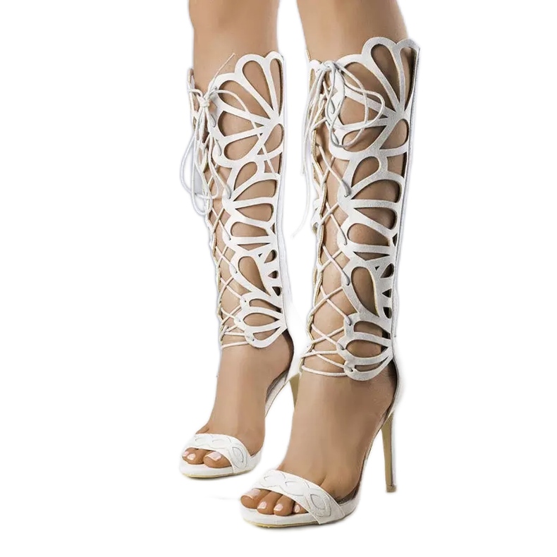 PA1 Šedé sandály s ozdobným svrškem od Julio šedá