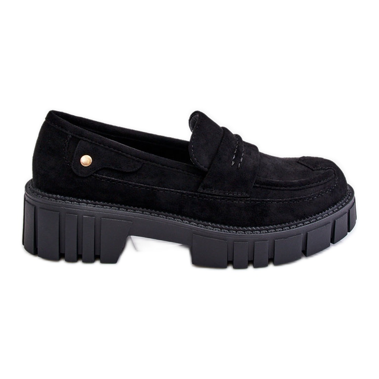 PS2 Dámské semišové nazouvací boty Black Fiorell černá