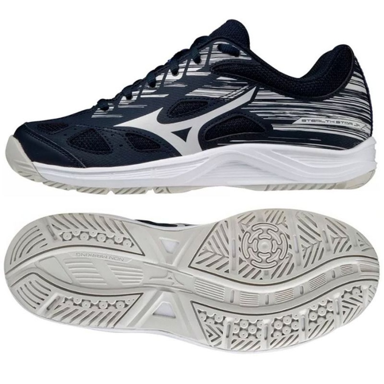 Házenkářské boty Mizuno Stealth Star Jr X1GC210702 modrý