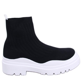 BM Kozačky s pružným svrškem Withers BLACK/WHITE černý