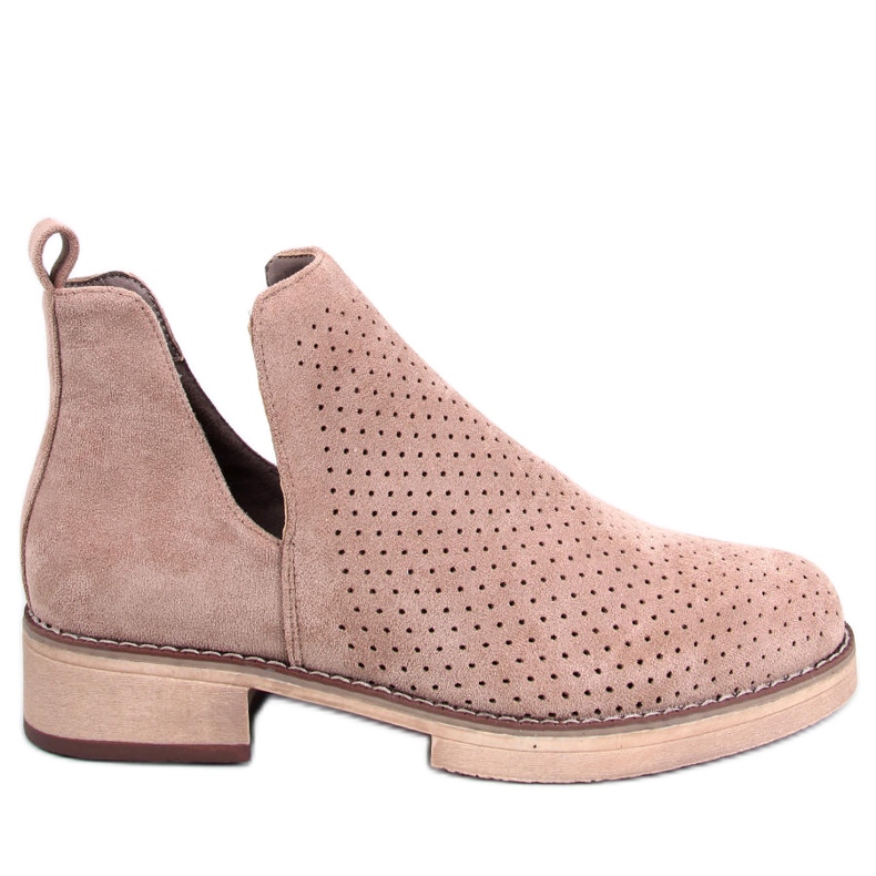 BM Prolamované jarní boty Neve Khaki béžový