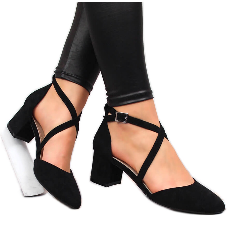 Černé dámské páskové sandály Sergio Leone černá