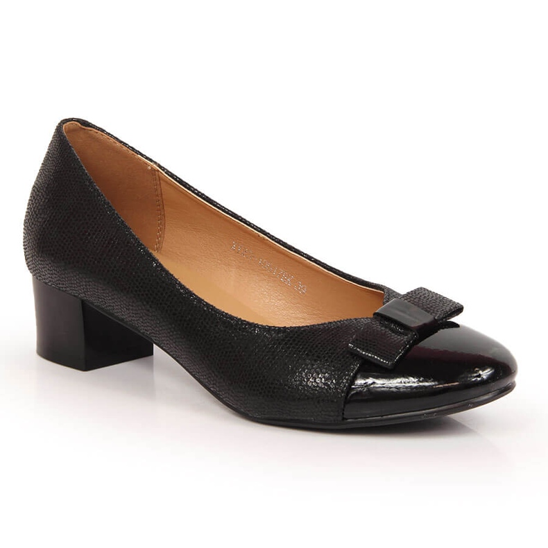 Dámské černé lodičky na vysokém podpatku Vinceza 10517 černá