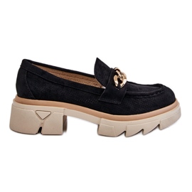 PM1 Dámské mokasíny Mokasíny s řetízkem Černá Luella PM1 Dámské mokasíny Mokasíny s řetízkem Černá Luella