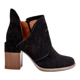 PM1 Černé semišové boty Layne černý