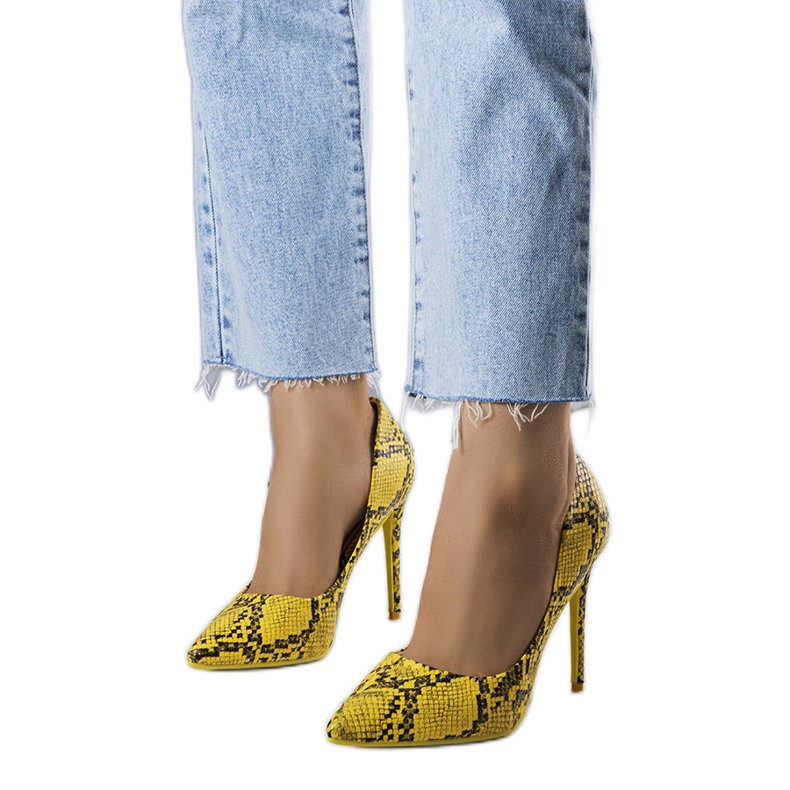 BM Jasiah žluté podpatky žlutá