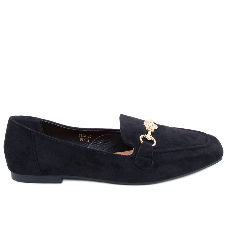 BM Dámské mokasíny Rhona Black s přezkou černá