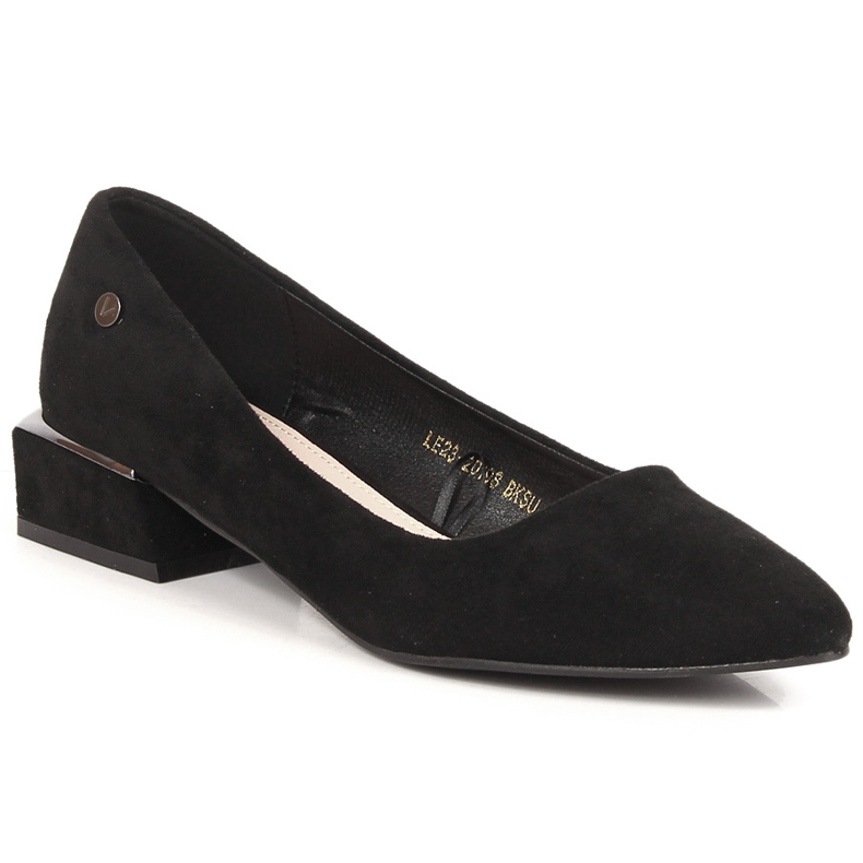 Dámské černé špičaté semišové lodičky Vinceza 20198 černá