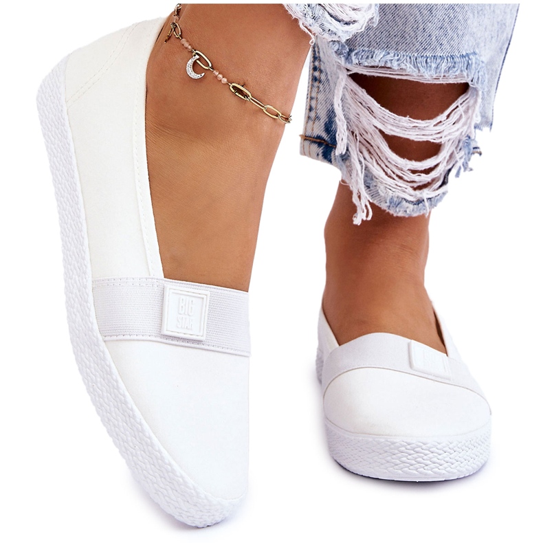 Dámské nazouvací tenisky Big Star LL274201 Bílé bílý