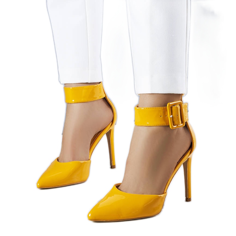 BM Oranžové lakované lodičky od Sonya oranžový