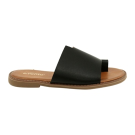 Evento Black Flip-Flops Dámské flip-flops Eveno 22SD35-4586 Black černý