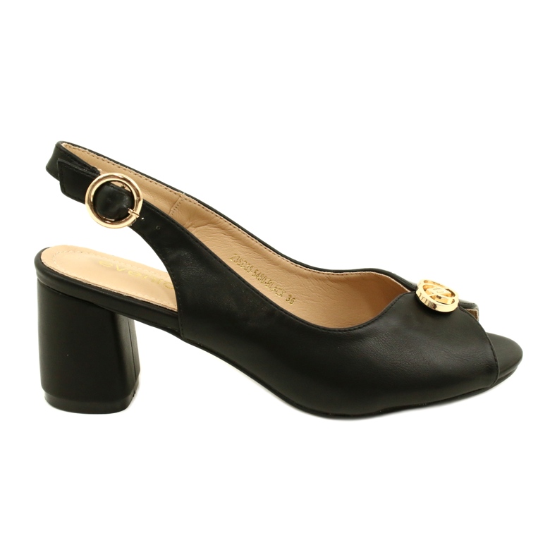 Evento Dámské sandály na příspěvku s dekorací 23SD35-5480 Black černá Evento Dámské sandály na příspěvku s dekorací 23SD35-5480 Black černá