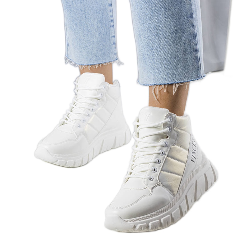 PA1 Bílé zateplené sněhule Luz bílý