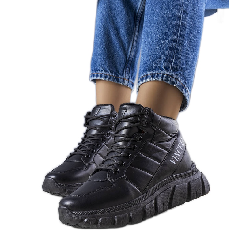 Černé zateplené sněhule Luz černá Černé zateplené sněhule Luz černá