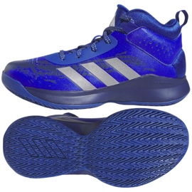Basketbalové boty adidas Cross Em Up 5 K Wide W HQ8495 modrý modrý Basketbalové boty adidas Cross Em Up 5 K Wide W HQ8495 modrý modrý