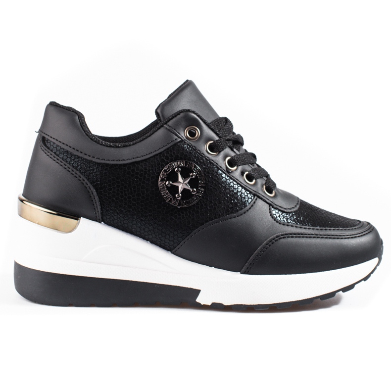 Černé dámské tenisky Shelovet na klínku černá