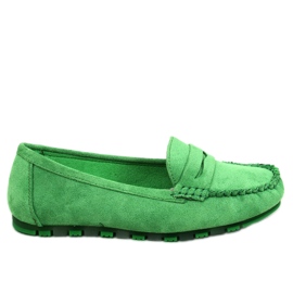 PA1 Semišové dámské mokasíny Anaya Green zelený