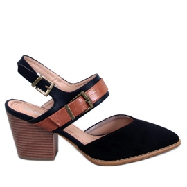 BM Černé lodičky Chiatti na otevřené patě černý