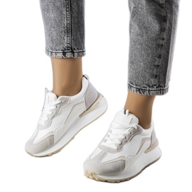 BM Šedé tenisky na platformě Ada béžový BM Šedé tenisky na platformě Ada béžový