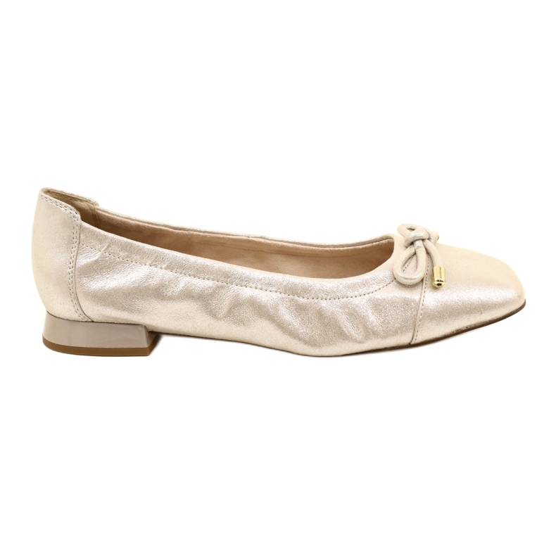 Dámská bota Caprice Ballerinas s lukem 9-22104-20 354 Taupe Sue.Met stříbrný
