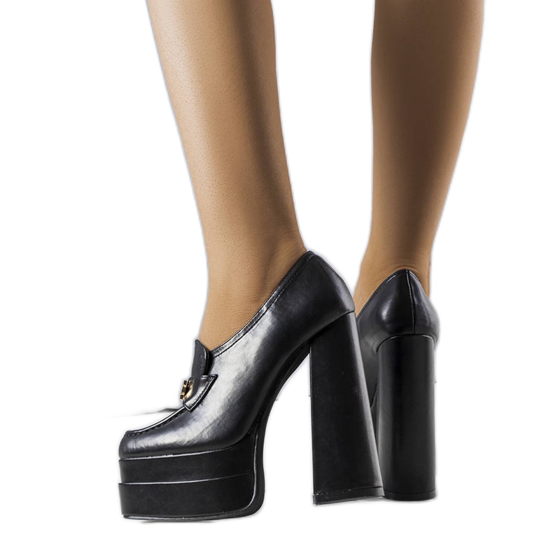 BM Černé lodičky na robustním bloku od Janie černá