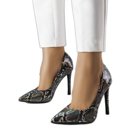 Ella černé lakované vysoké podpatky černý