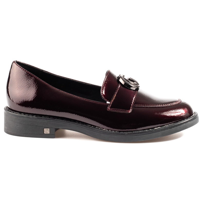 W. Potocki Dámské kaštanové lordy z Potocki s plochými podpatky červené W. Potocki Dámské kaštanové lordy z Potocki s plochými podpatky červené