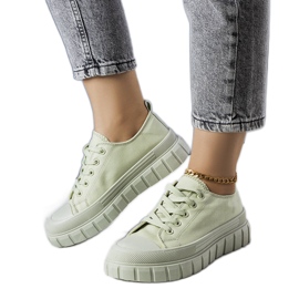 BM Zelené tenisky na platformě značky Laverne zelený