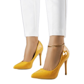 BM Oranžové lakované podpatky Tiffany oranžový BM Oranžové lakované podpatky Tiffany oranžový