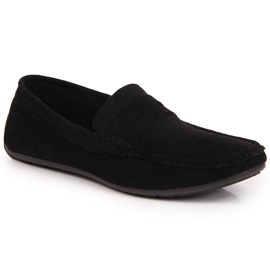 News Pánské černé semišové slip-on mokasíny NOVINKA černý