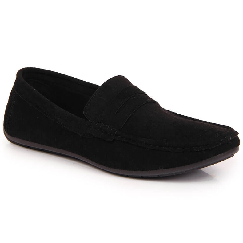 News Pánské černé semišové slip-on mokasíny NOVINKA černá