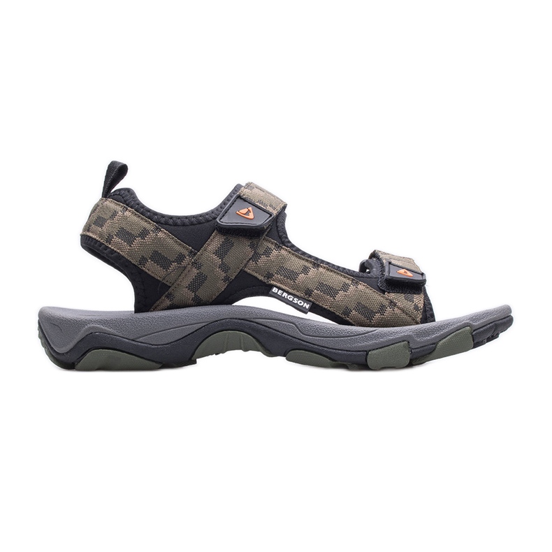 Pánské trekové sandály BERGSON Benue Hiking BRG00127 olivové zelená