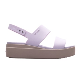 Nízké sandály na klínku Crocs Brooklyn 206453-5PV fialová